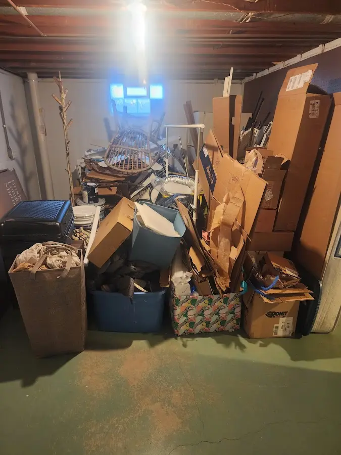 Roll-off dumpster container at job site for 20 Yard Dumpster Rental in Mountain Lakes